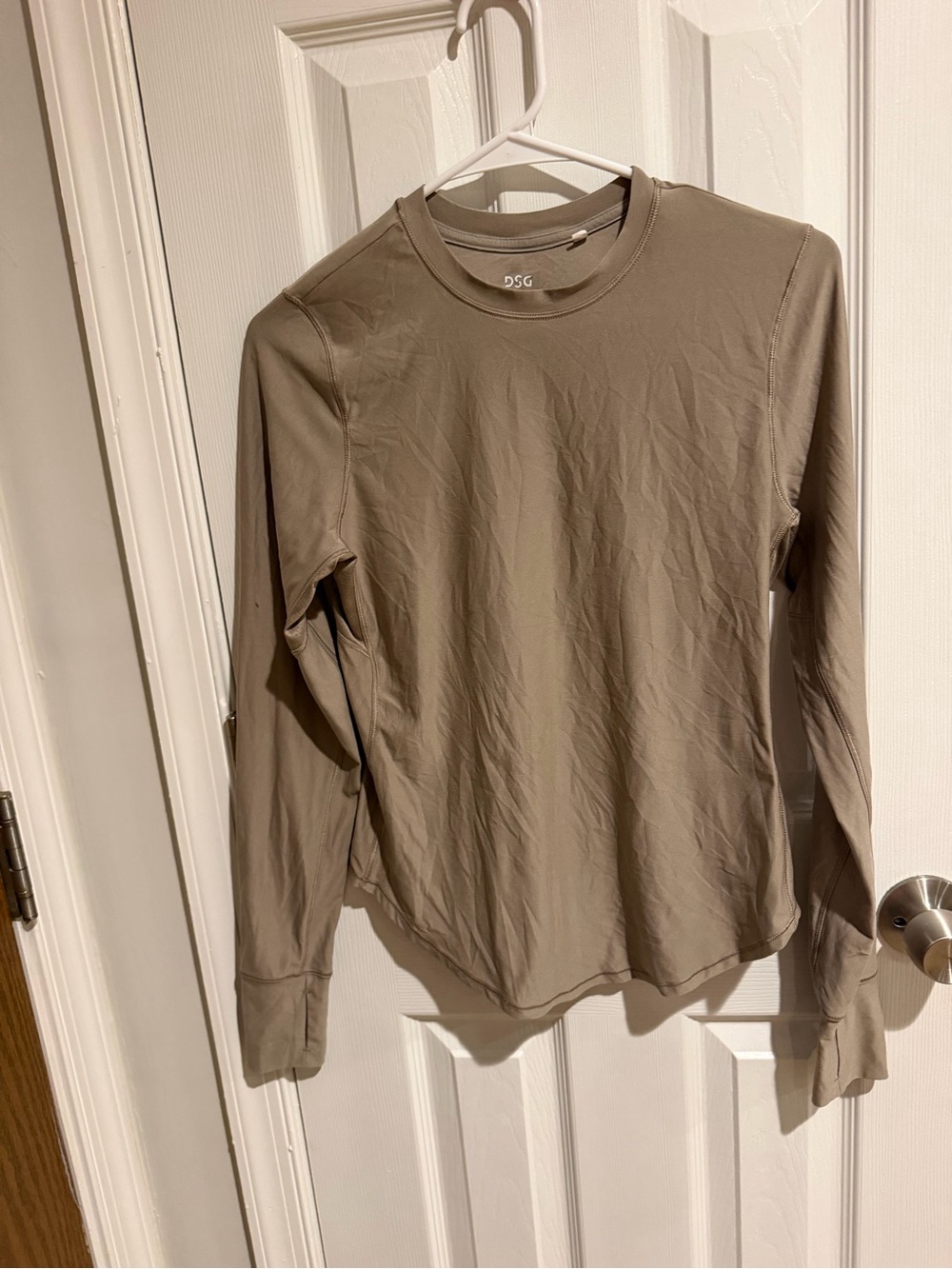 DSG Men's Long Sleeve Crew Tee - Taupe Brown